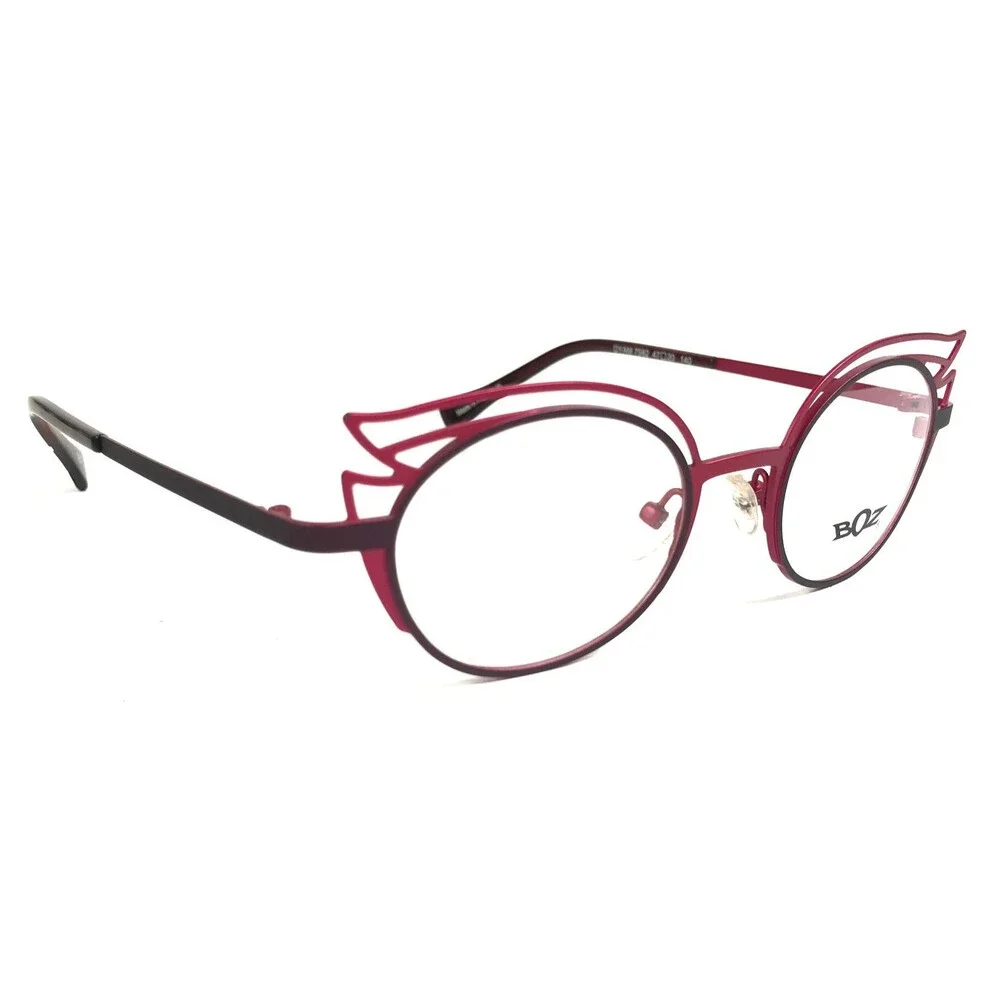 BOZ Eyeglasses Frames DYAM 7582 Plum Fuchsia Pink Purple Cat Eye 47-20-140